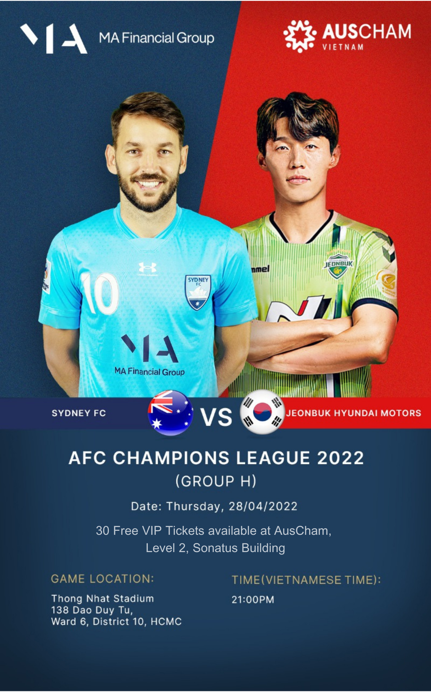 AFC Champions League 2022 (Group H) - 30 Free VIP Tickets for