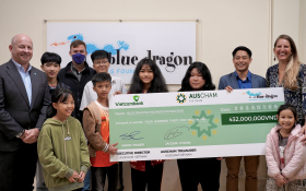 Blue Dragon Children's Foundation Auscham Charity Ball Donation Ceremony